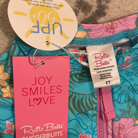 Ruffle Butts Rash Guard Swimsuit - Picture 2 of 3